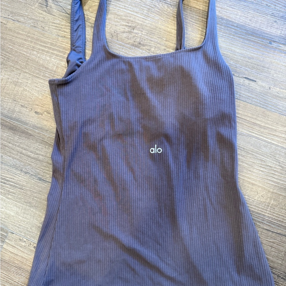 ALO Yoga Women's Deep Purple Ribbed Camisole